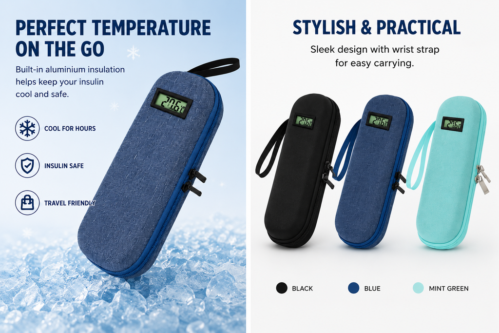 Thermometer Insulin Cooler Travel Case